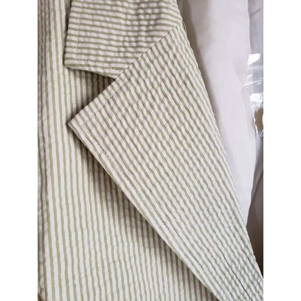 NWOT‎ LizClaiborne women 2pcs park green stripe jacket 3X w/Capris   28W
